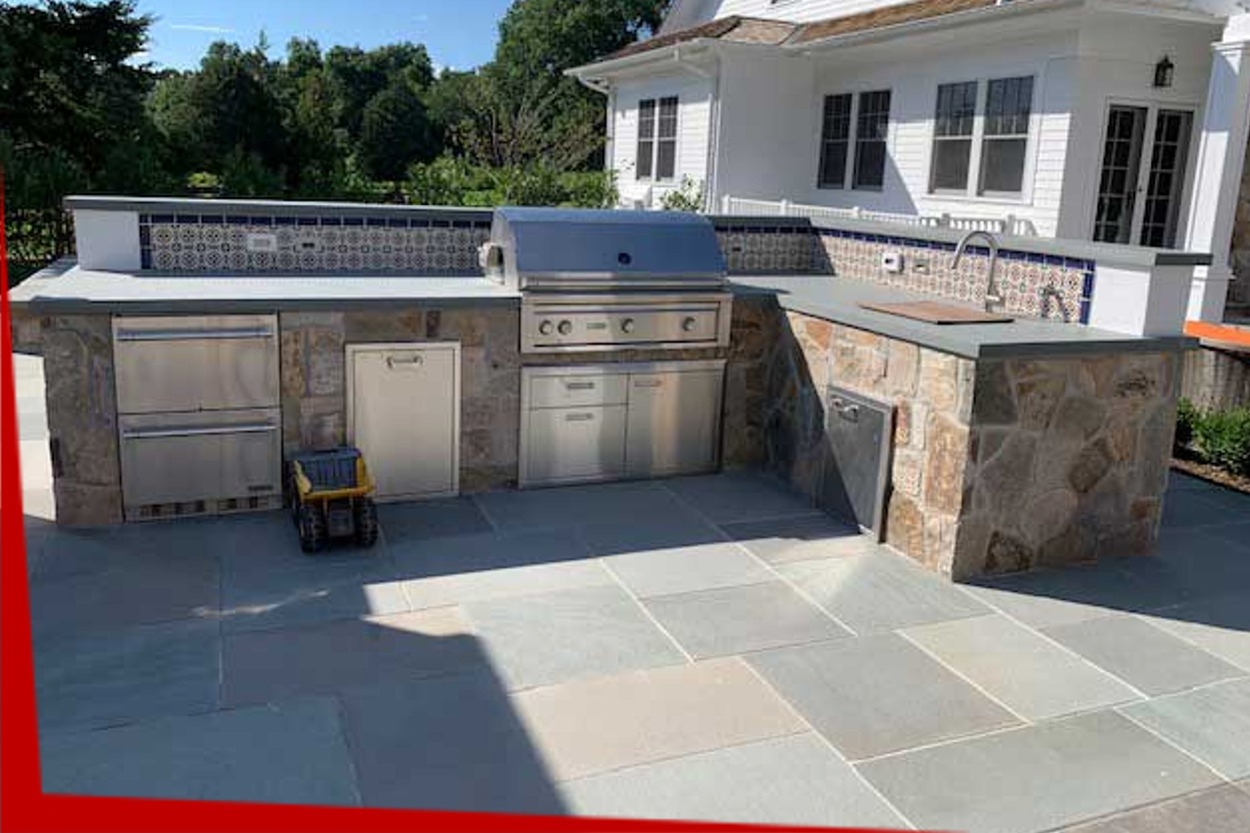 Outdoor Kitchens and Living Spaces in Seymour, CT by Craftsman Stone and Masonry, LLC.
